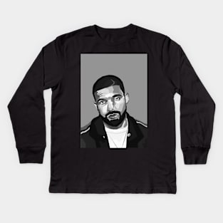Drake BW Kids Long Sleeve T-Shirt